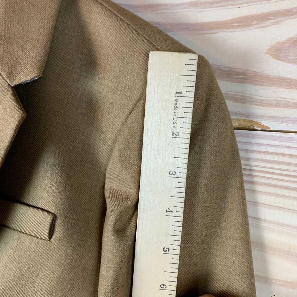 J Crew Blazer Women 6 Camel Original Schoolboy Wool Gold Button Preppy - Picture 7 of 15